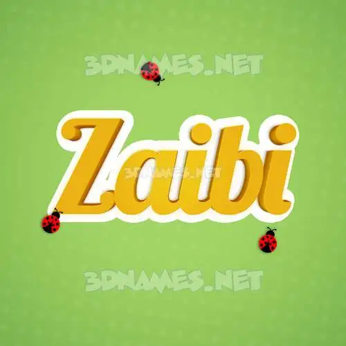 zaibi in Ladybugs style - 3D name wallpaper zaibi in Ladybugs style - 3D name wallpaper