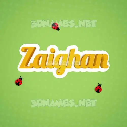 zaighan in Ladybugs style - 3D name wallpaper zaighan in Ladybugs style - 3D name wallpaper