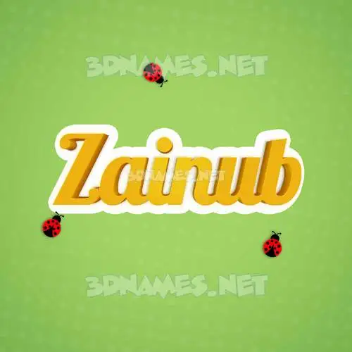 zainub in Ladybugs style - 3D name wallpaper