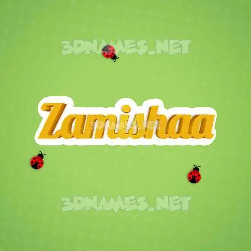 zamishaa in Ladybugs style - 3D name wallpaper