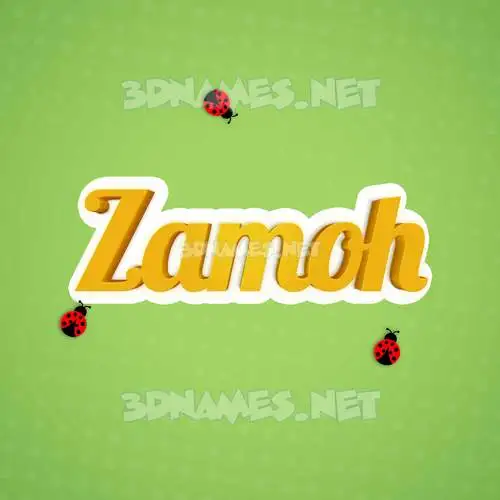 zamoh in Ladybugs style - 3D name wallpaper zamoh in Ladybugs style - 3D name wallpaper