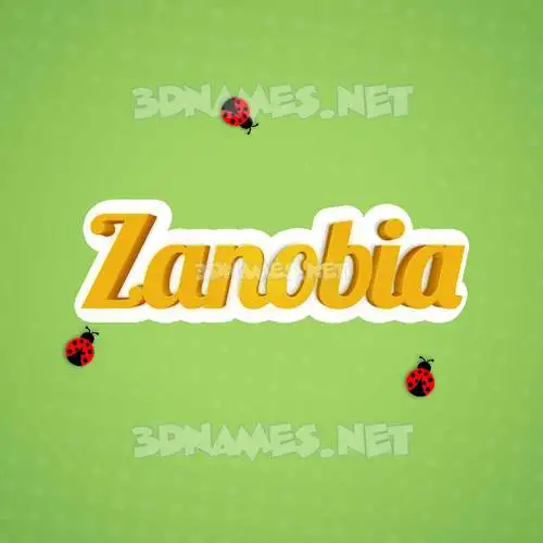 zanobia in Ladybugs style - 3D name wallpaper