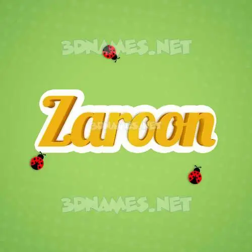 zaroon in Ladybugs style - 3D name wallpaper zaroon in Ladybugs style - 3D name wallpaper