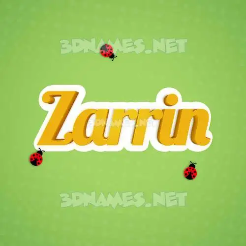 zarrin in Ladybugs style - 3D name wallpaper