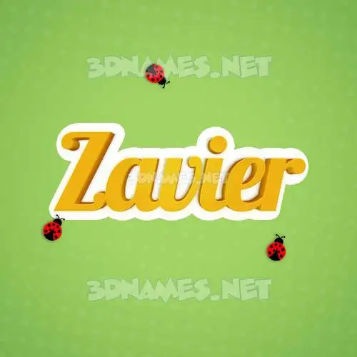 zavier in Ladybugs style - 3D name wallpaper zavier in Ladybugs style - 3D name wallpaper