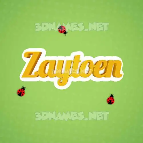 zaytoen in Ladybugs style - 3D name wallpaper zaytoen in Ladybugs style - 3D name wallpaper