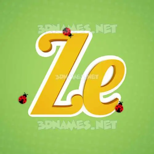 ze in Ladybugs style - 3D name wallpaper ze in Ladybugs style - 3D name wallpaper
