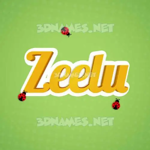zeelu in Ladybugs style - 3D name wallpaper