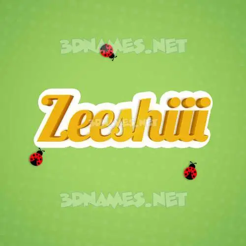 zeeshiii in Ladybugs style - 3D name wallpaper