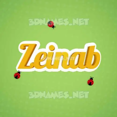 zeinab in Ladybugs style - 3D name wallpaper