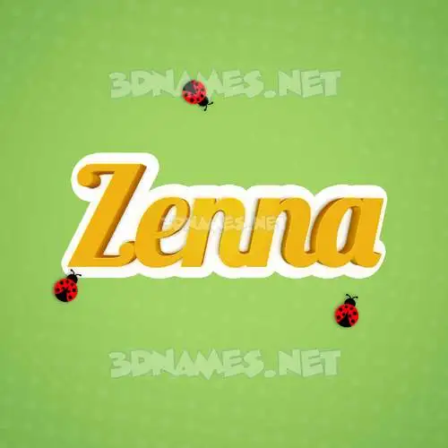 zenna in Ladybugs style - 3D name wallpaper