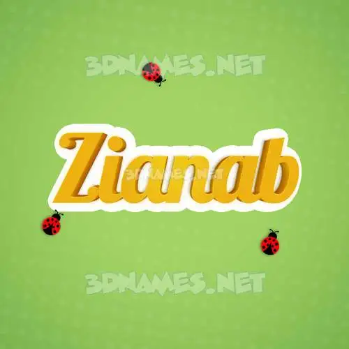 zianab in Ladybugs style - 3D name wallpaper zianab in Ladybugs style - 3D name wallpaper