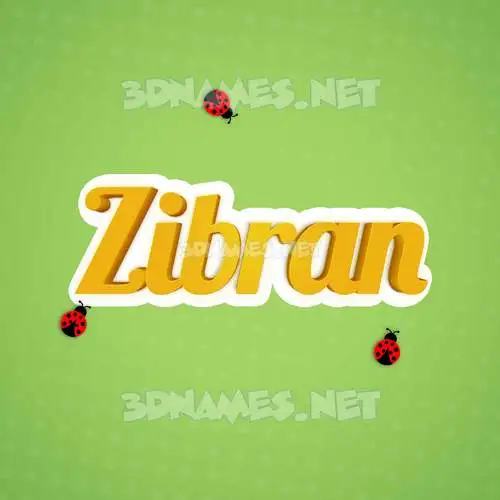 zibran in Ladybugs style - 3D name wallpaper zibran in Ladybugs style - 3D name wallpaper