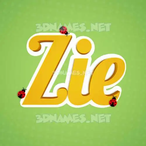 zie in Ladybugs style - 3D name wallpaper zie in Ladybugs style - 3D name wallpaper