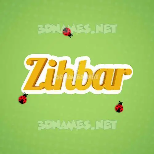 zihbar in Ladybugs style - 3D name wallpaper zihbar in Ladybugs style - 3D name wallpaper