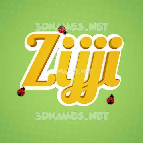 zijji in Ladybugs style - 3D name wallpaper zijji in Ladybugs style - 3D name wallpaper