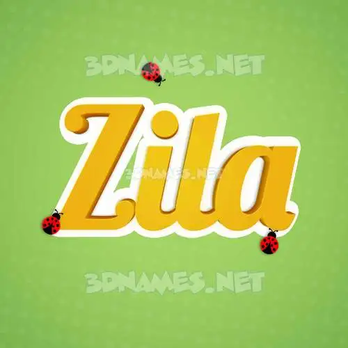 zila in Ladybugs style - 3D name wallpaper