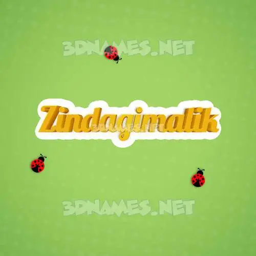 zindagimalik in Ladybugs style - 3D name wallpaper zindagimalik in Ladybugs style - 3D name wallpaper