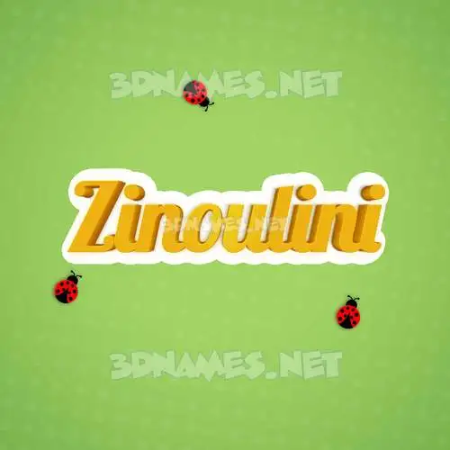 zinoulini in Ladybugs style - 3D name wallpaper zinoulini in Ladybugs style - 3D name wallpaper