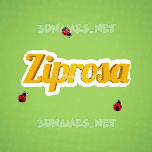 ziprosa in Ladybugs style - 3D name wallpaper