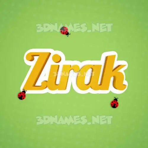 zirak in Ladybugs style - 3D name wallpaper zirak in Ladybugs style - 3D name wallpaper