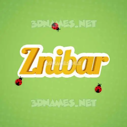 znibar in Ladybugs style - 3D name wallpaper