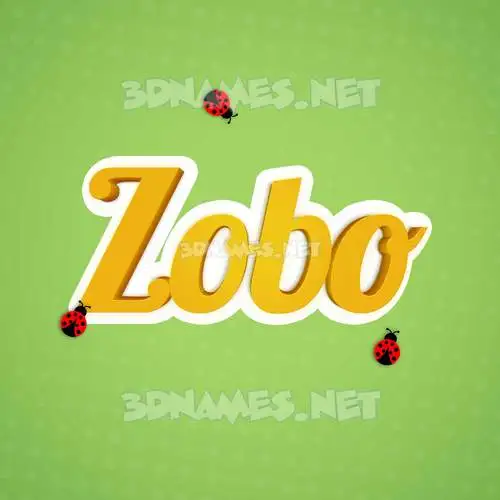 zobo in Ladybugs style - 3D name wallpaper