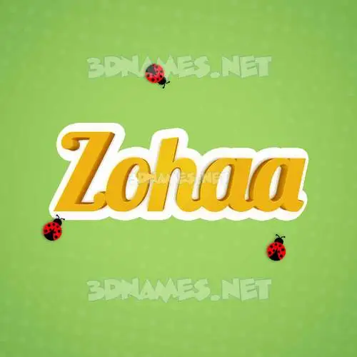 zohaa in Ladybugs style - 3D name wallpaper