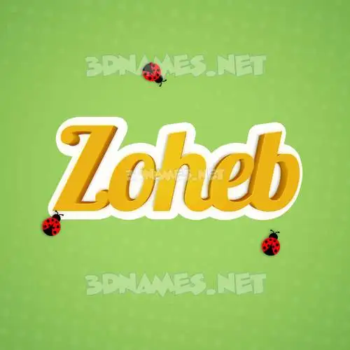 zoheb in Ladybugs style - 3D name wallpaper zoheb in Ladybugs style - 3D name wallpaper