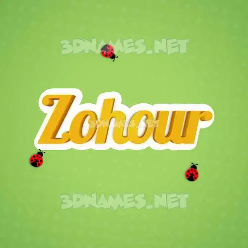 zohour in Ladybugs style - 3D name wallpaper zohour in Ladybugs style - 3D name wallpaper