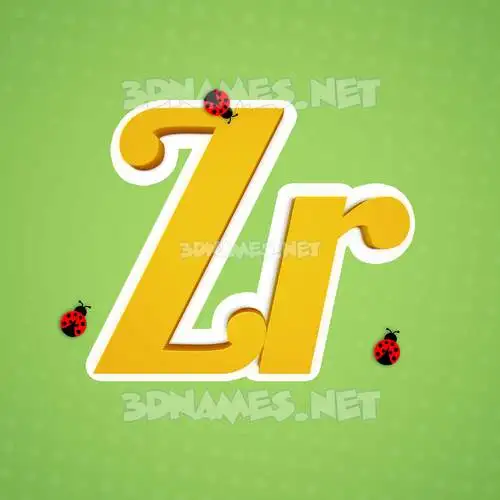 zr in Ladybugs style - 3D name wallpaper zr in Ladybugs style - 3D name wallpaper