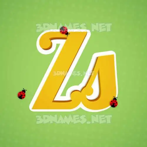 zs in Ladybugs style - 3D name wallpaper zs in Ladybugs style - 3D name wallpaper
