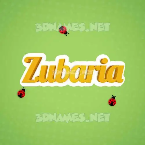 zubaria in Ladybugs style - 3D name wallpaper zubaria in Ladybugs style - 3D name wallpaper
