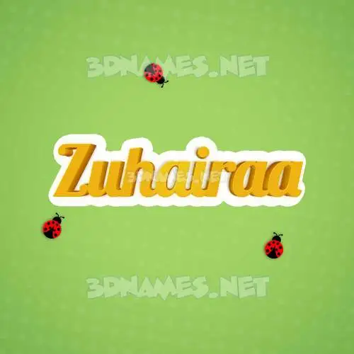 zuhairaa in Ladybugs style - 3D name wallpaper