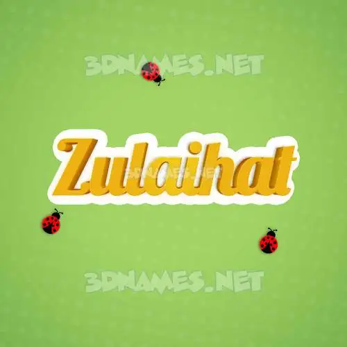 zulaihat in Ladybugs style - 3D name wallpaper zulaihat in Ladybugs style - 3D name wallpaper