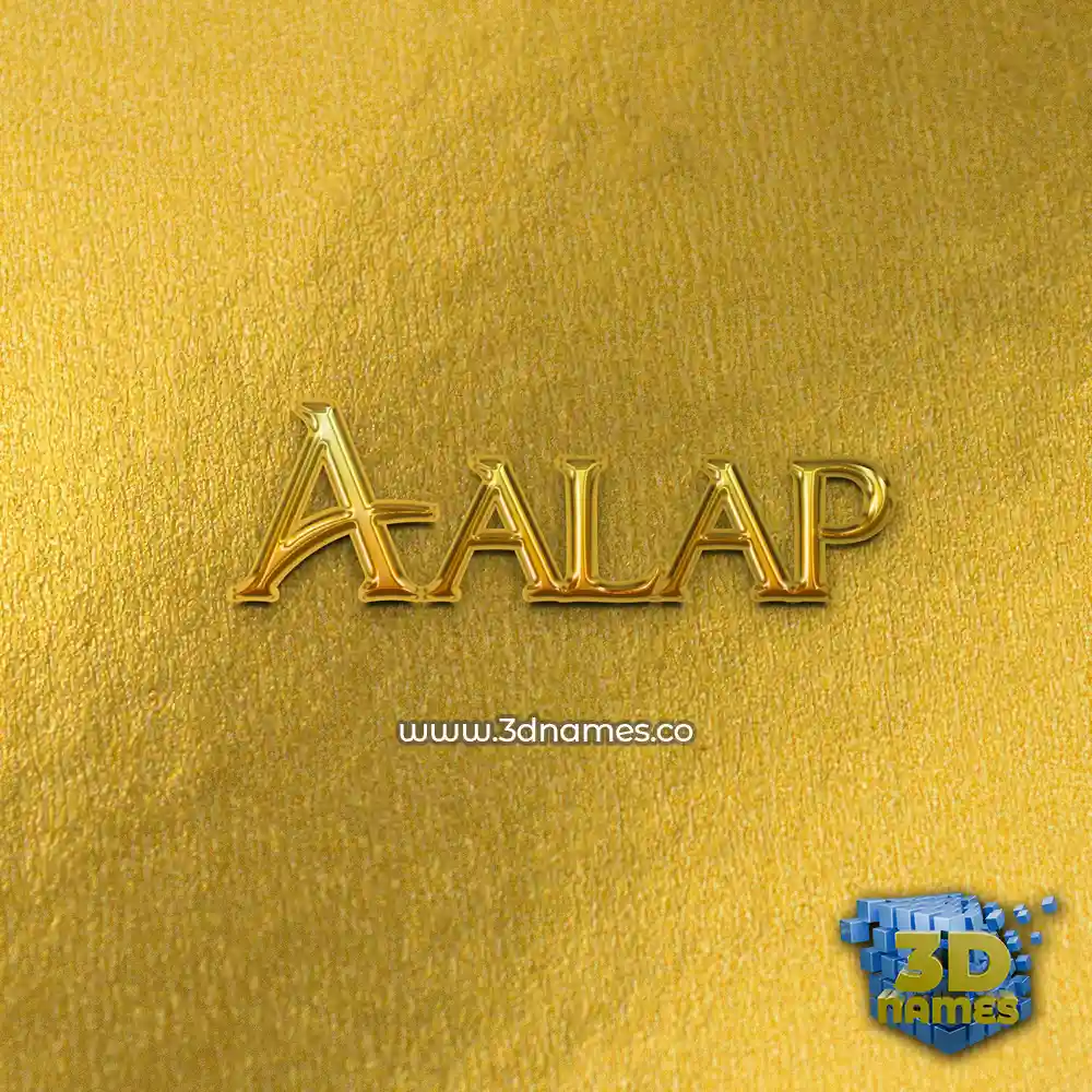 aalap in All Gold style - 3D name wallpaper
