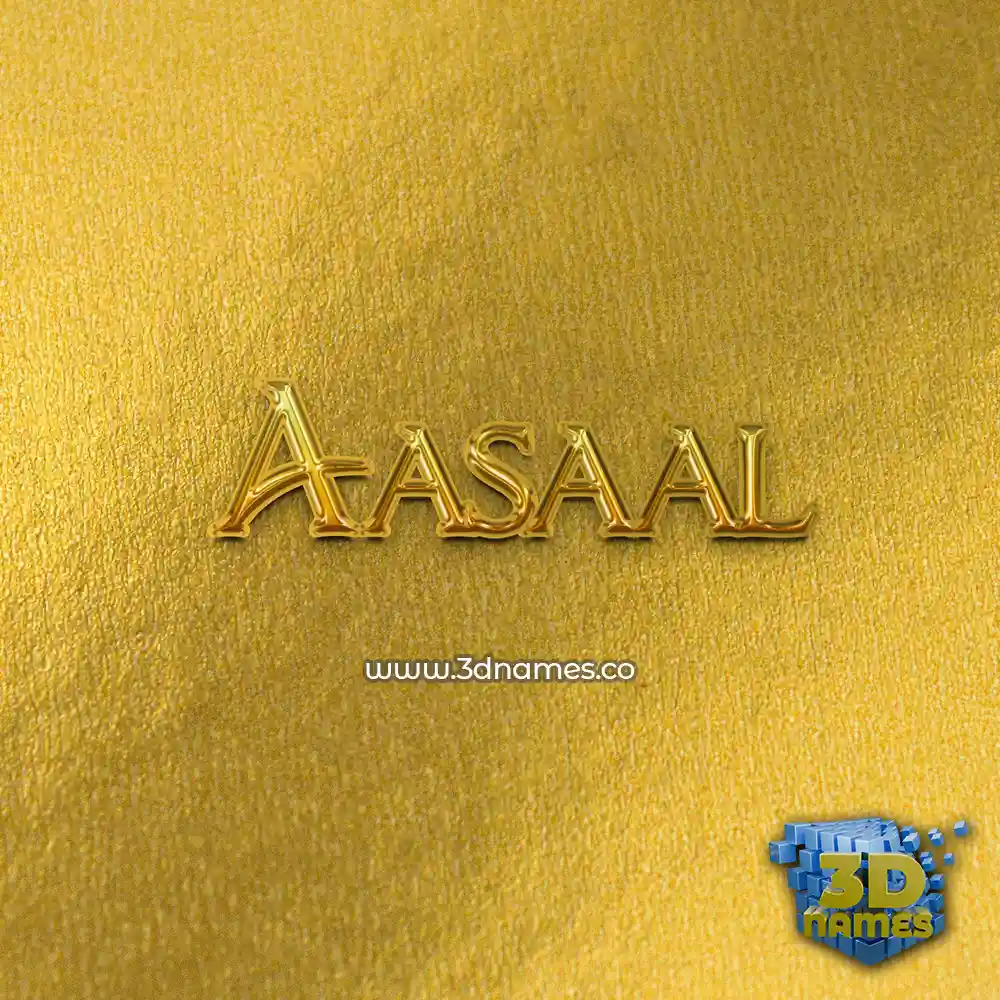 aasaal in All Gold style - 3D name wallpaper aasaal in All Gold style - 3D name wallpaper