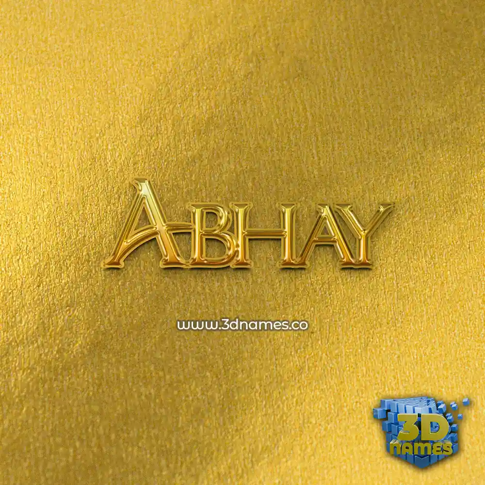 abhay in All Gold style - 3D name wallpaper