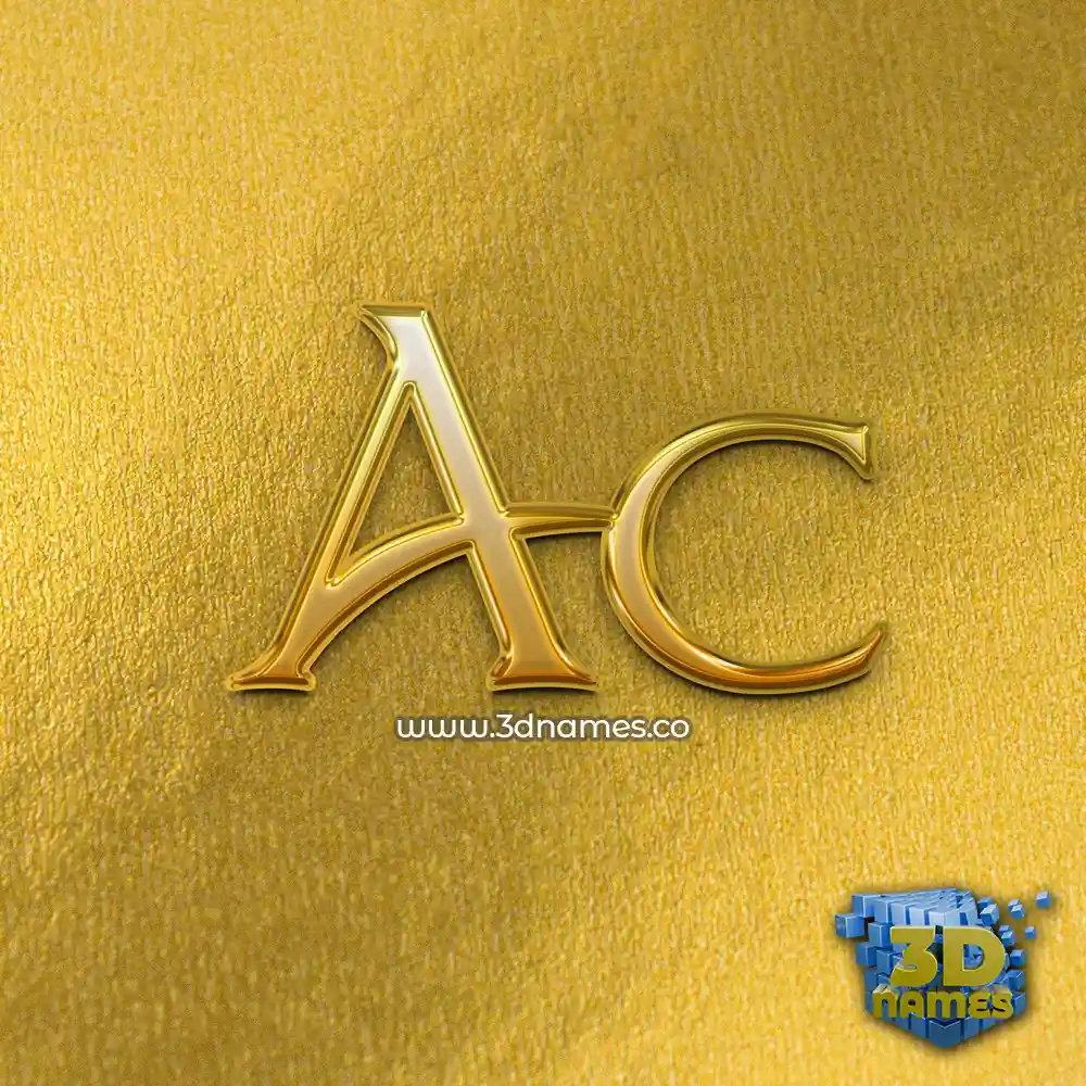ac in All Gold style - 3D name wallpaper ac in All Gold style - 3D name wallpaper