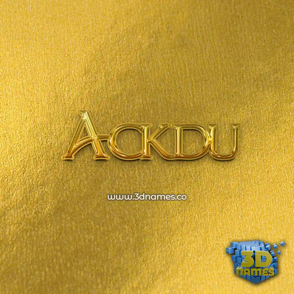 ackdu in All Gold style - 3D name wallpaper ackdu in All Gold style - 3D name wallpaper