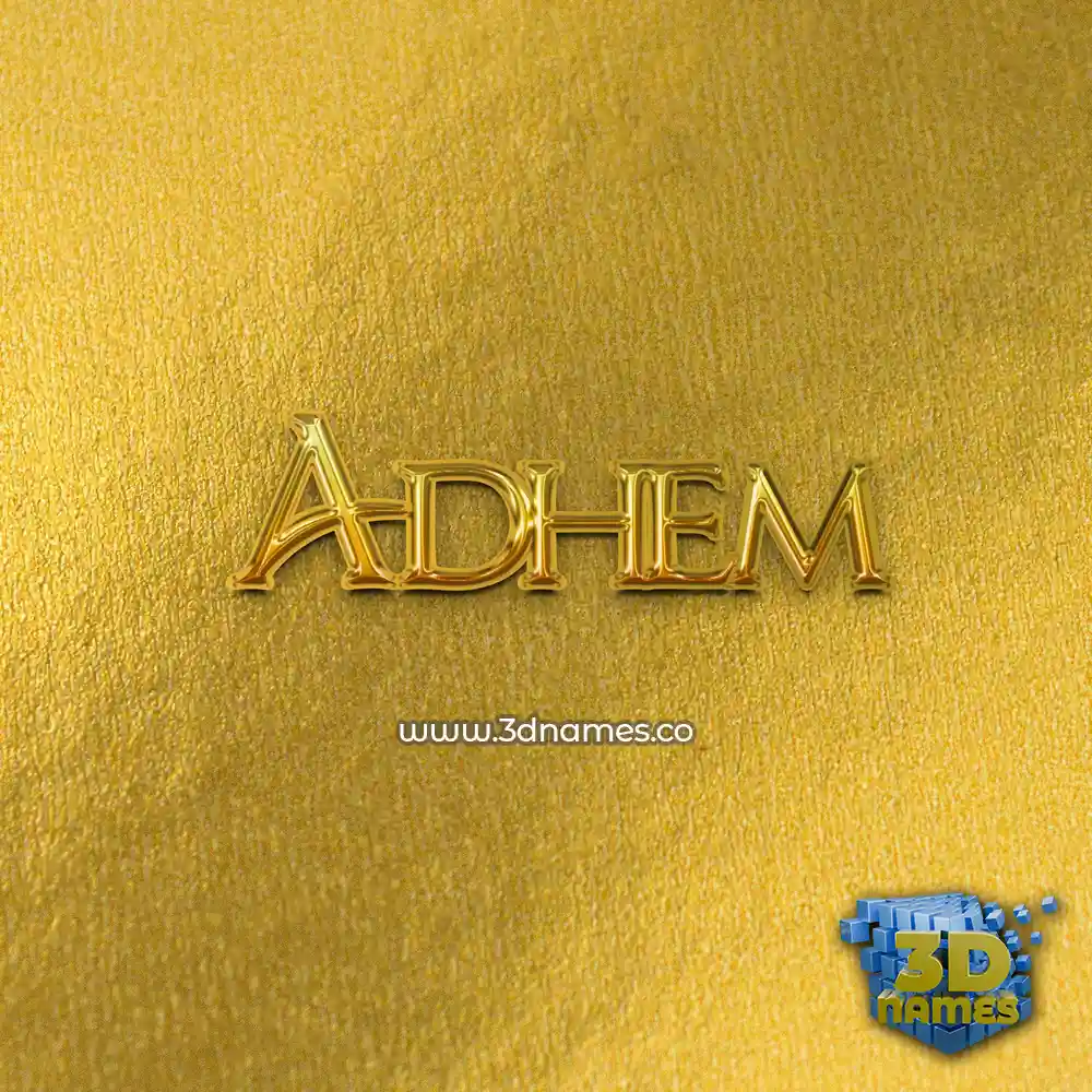adhem in All Gold style - 3D name wallpaper adhem in All Gold style - 3D name wallpaper
