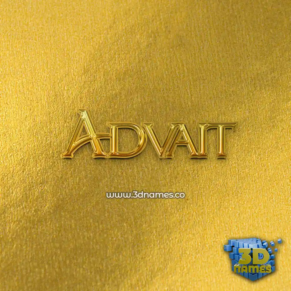 advait in All Gold style - 3D name wallpaper advait in All Gold style - 3D name wallpaper