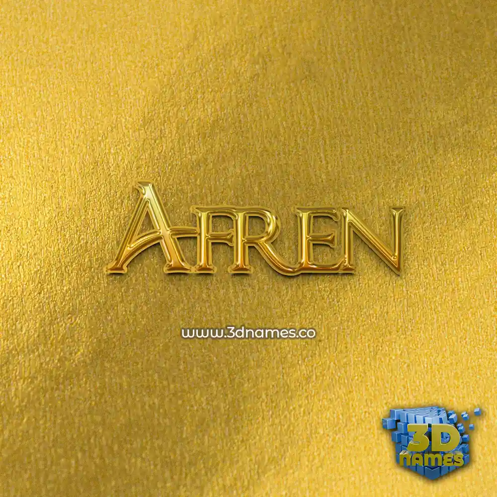 afren in All Gold style - 3D name wallpaper afren in All Gold style - 3D name wallpaper