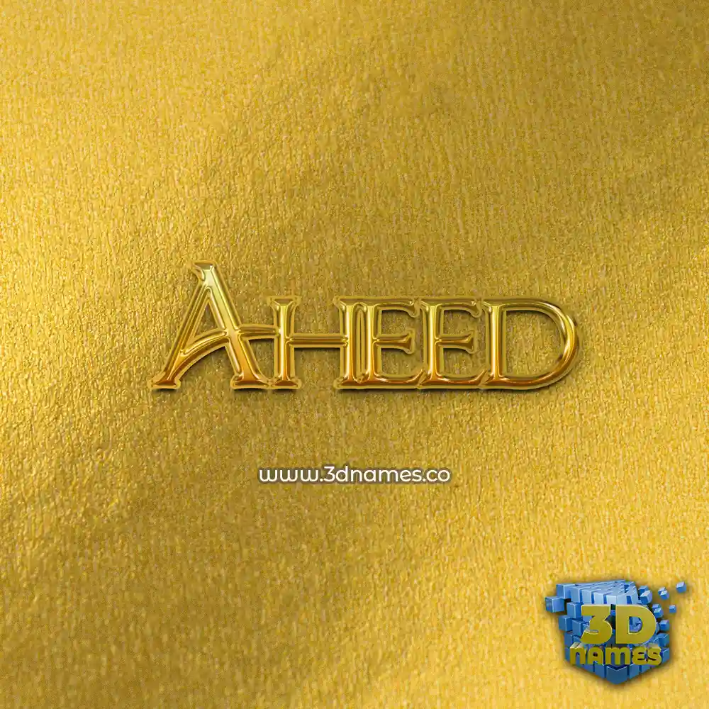 aheed in All Gold style - 3D name wallpaper aheed in All Gold style - 3D name wallpaper