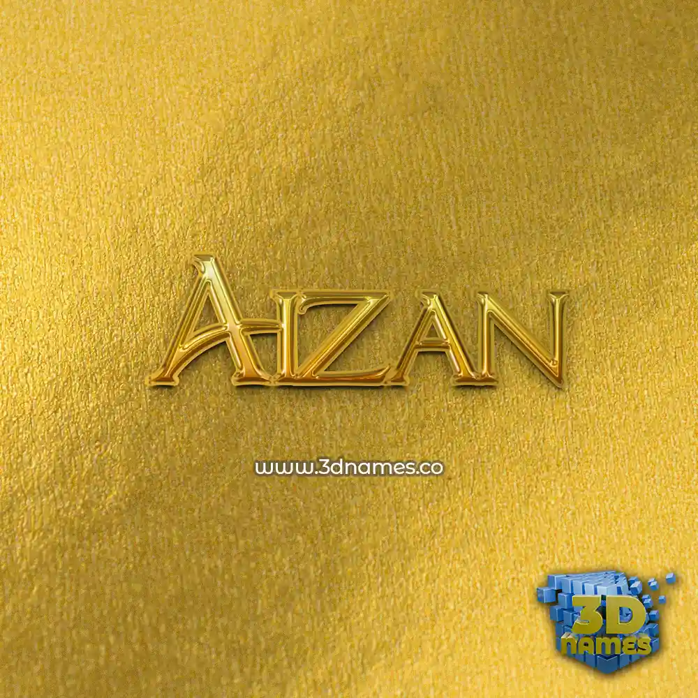 aizan in All Gold style - 3D name wallpaper aizan in All Gold style - 3D name wallpaper
