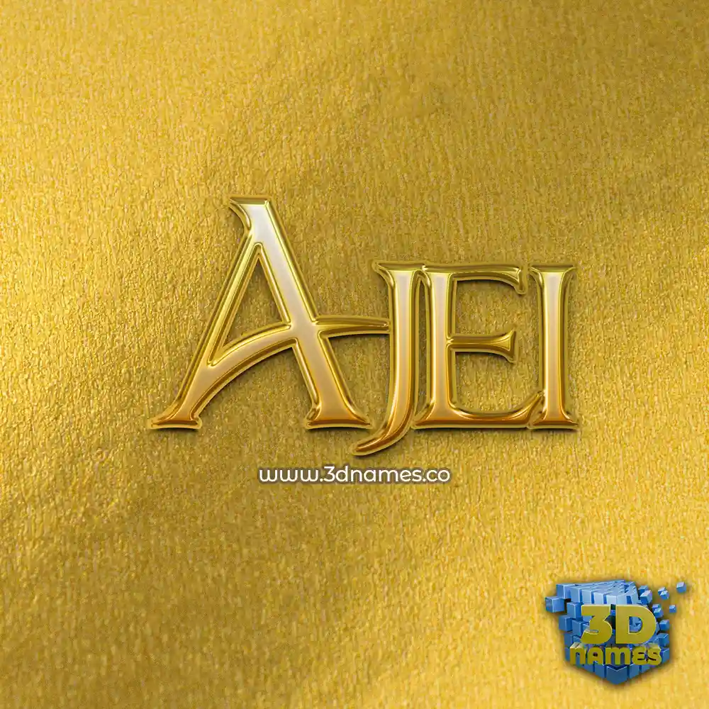 ajei in All Gold style - 3D name wallpaper ajei in All Gold style - 3D name wallpaper