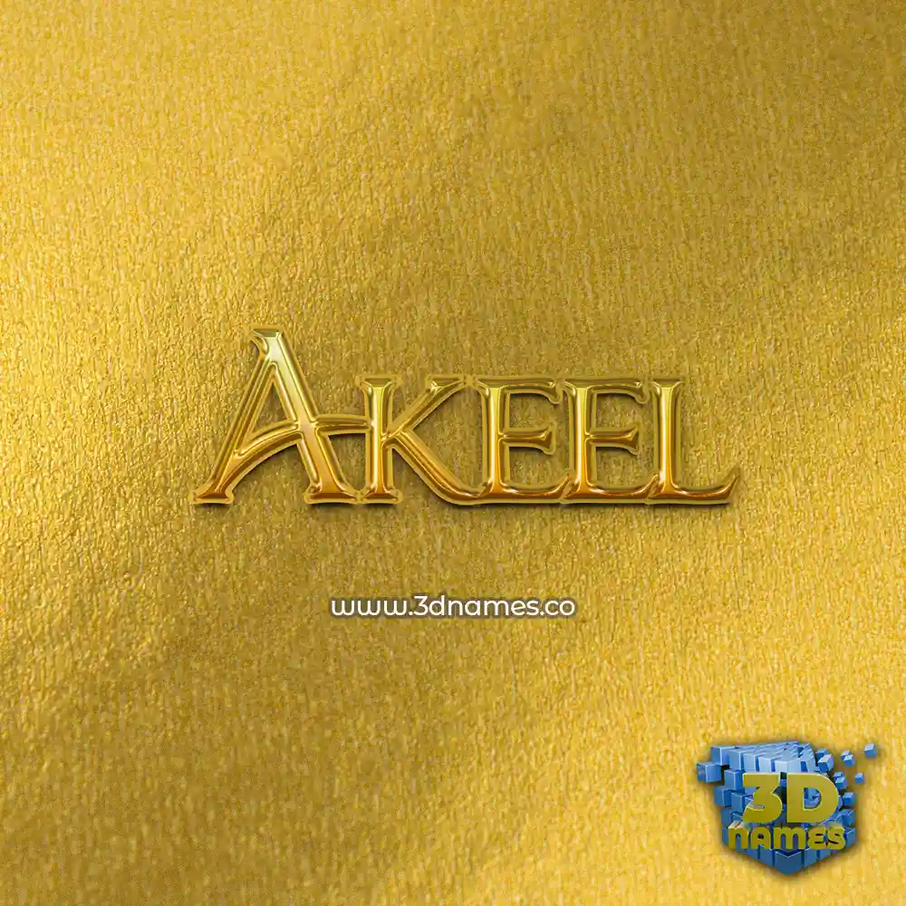 akeel in All Gold style - 3D name wallpaper akeel in All Gold style - 3D name wallpaper