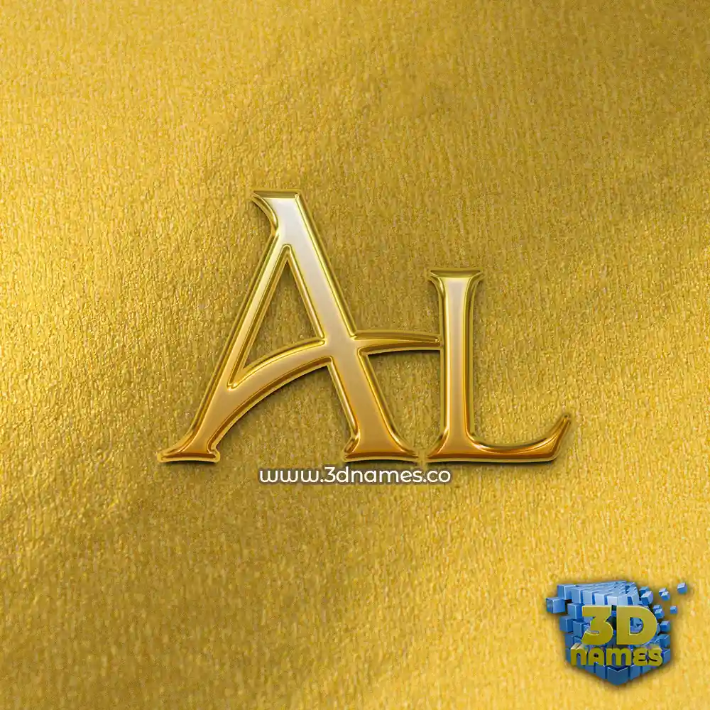 al in All Gold style - 3D name wallpaper