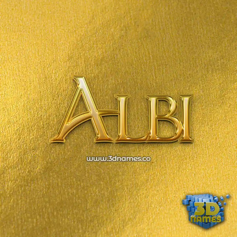 albi in All Gold style - 3D name wallpaper albi in All Gold style - 3D name wallpaper