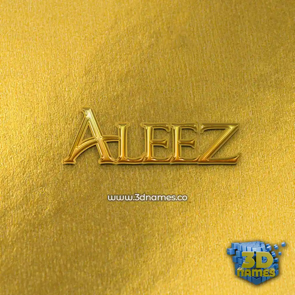 aleez in All Gold style - 3D name wallpaper aleez in All Gold style - 3D name wallpaper